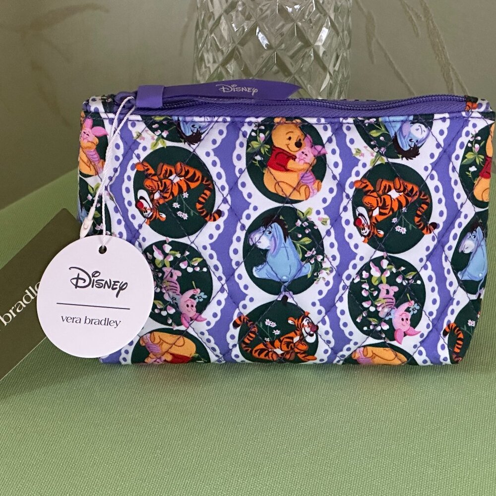 VERA BRADLEY DISNEY WINNIE THE POOH SMALL POUCH:NWT SPRINGTIME EYELET
